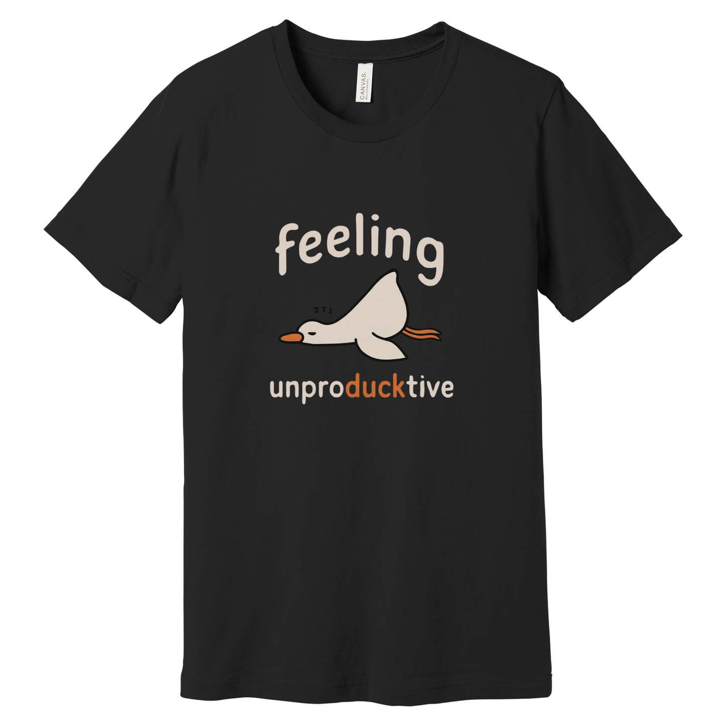Feeling Unproducktive Funny Pun T-Shirt | Bella + Canvas 3001 Unisex Graphic Tee | Lost in Translation Humor Gift