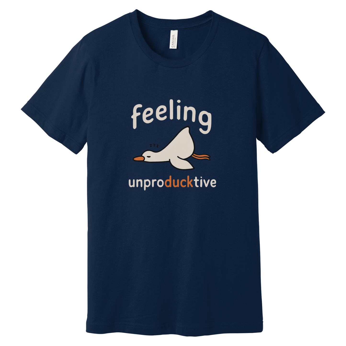 Feeling Unproducktive Funny Pun T-Shirt | Bella + Canvas 3001 Unisex Graphic Tee | Lost in Translation Humor Gift