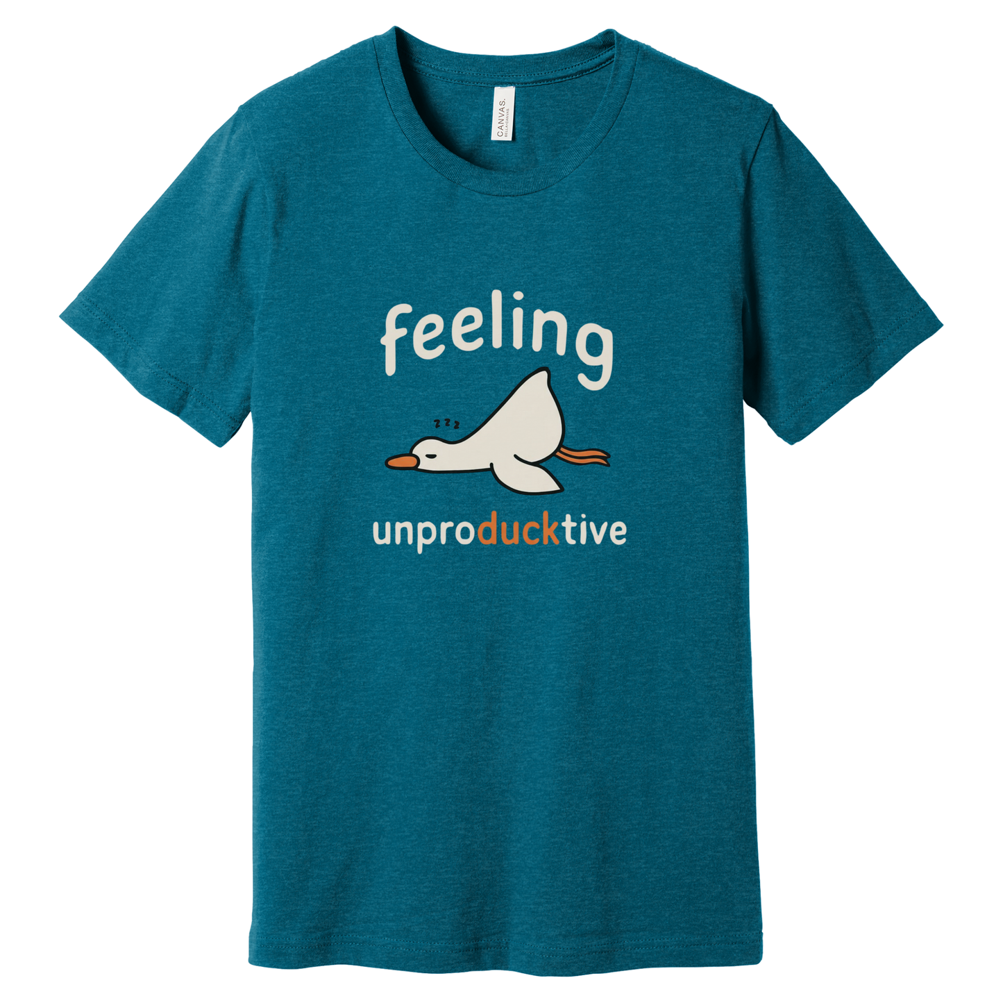 Feeling Unproducktive Funny Pun T-Shirt | Bella + Canvas 3001 Unisex Graphic Tee | Lost in Translation Humor Gift
