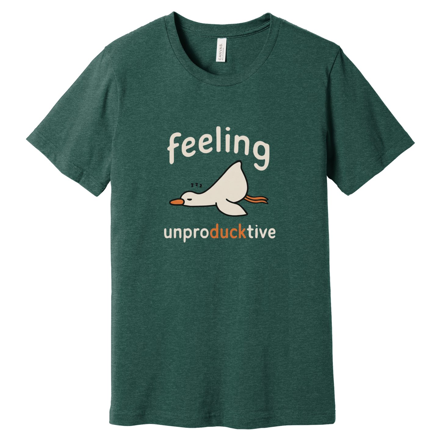 Feeling Unproducktive Funny Pun T-Shirt | Bella + Canvas 3001 Unisex Graphic Tee | Lost in Translation Humor Gift