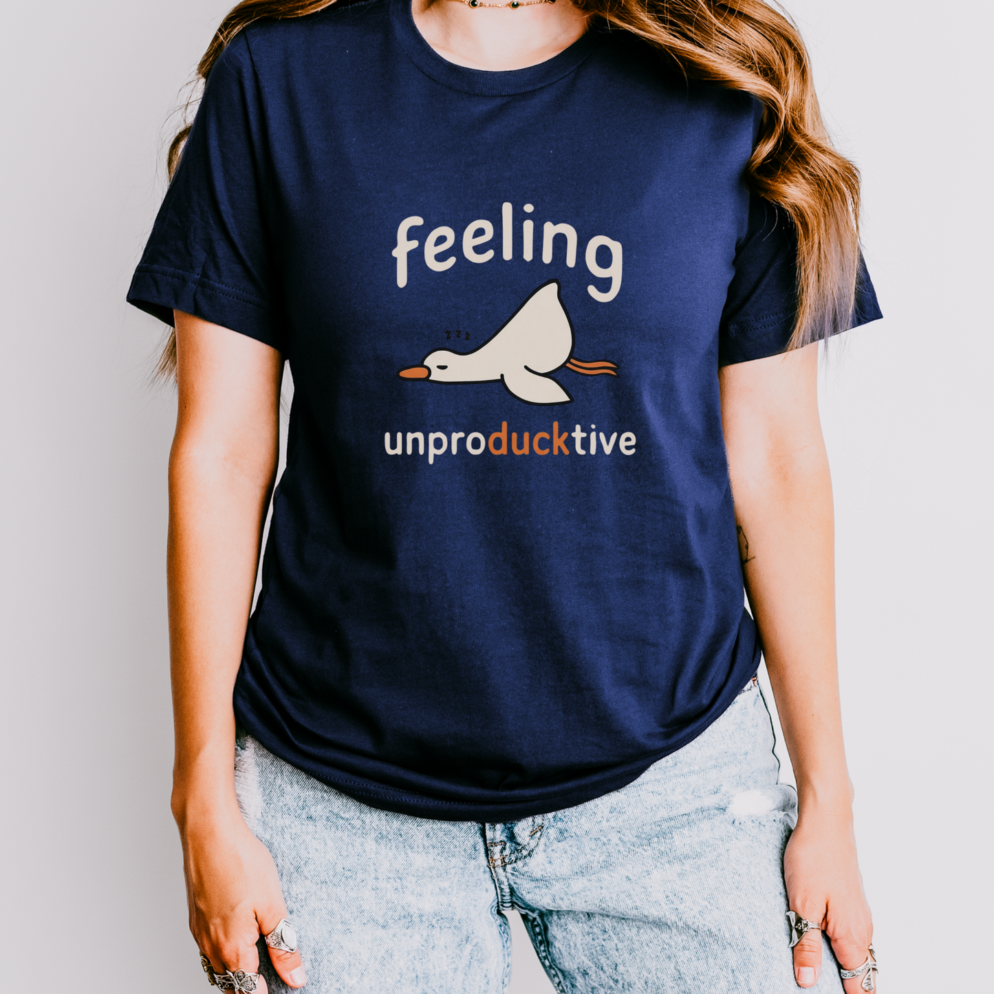 Feeling Unproducktive Funny Pun T-Shirt | Bella + Canvas 3001 Unisex Graphic Tee | Lost in Translation Humor Gift