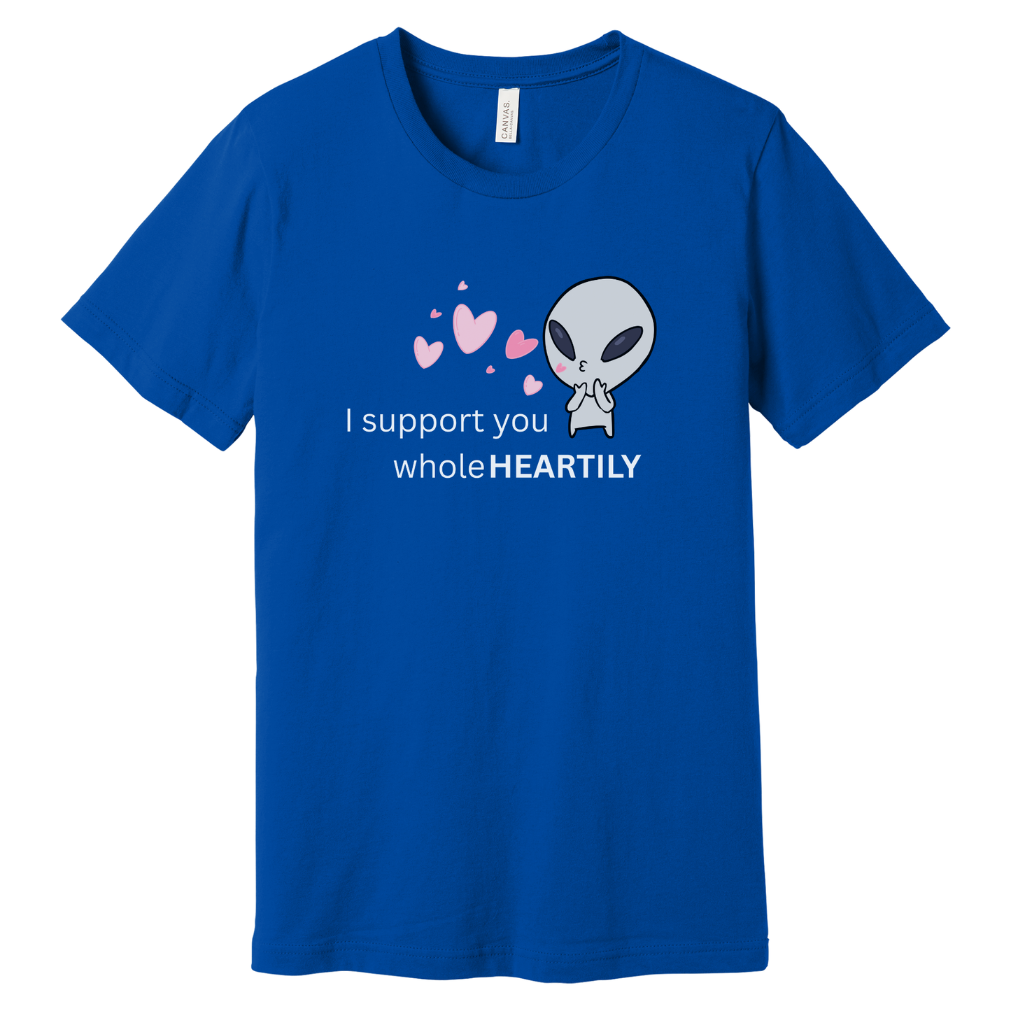I Support You Whole Heartily Funny Pun T-Shirt | Bella + Canvas 3001 Unisex Graphic Tee | Lost in Translation Humor Gift