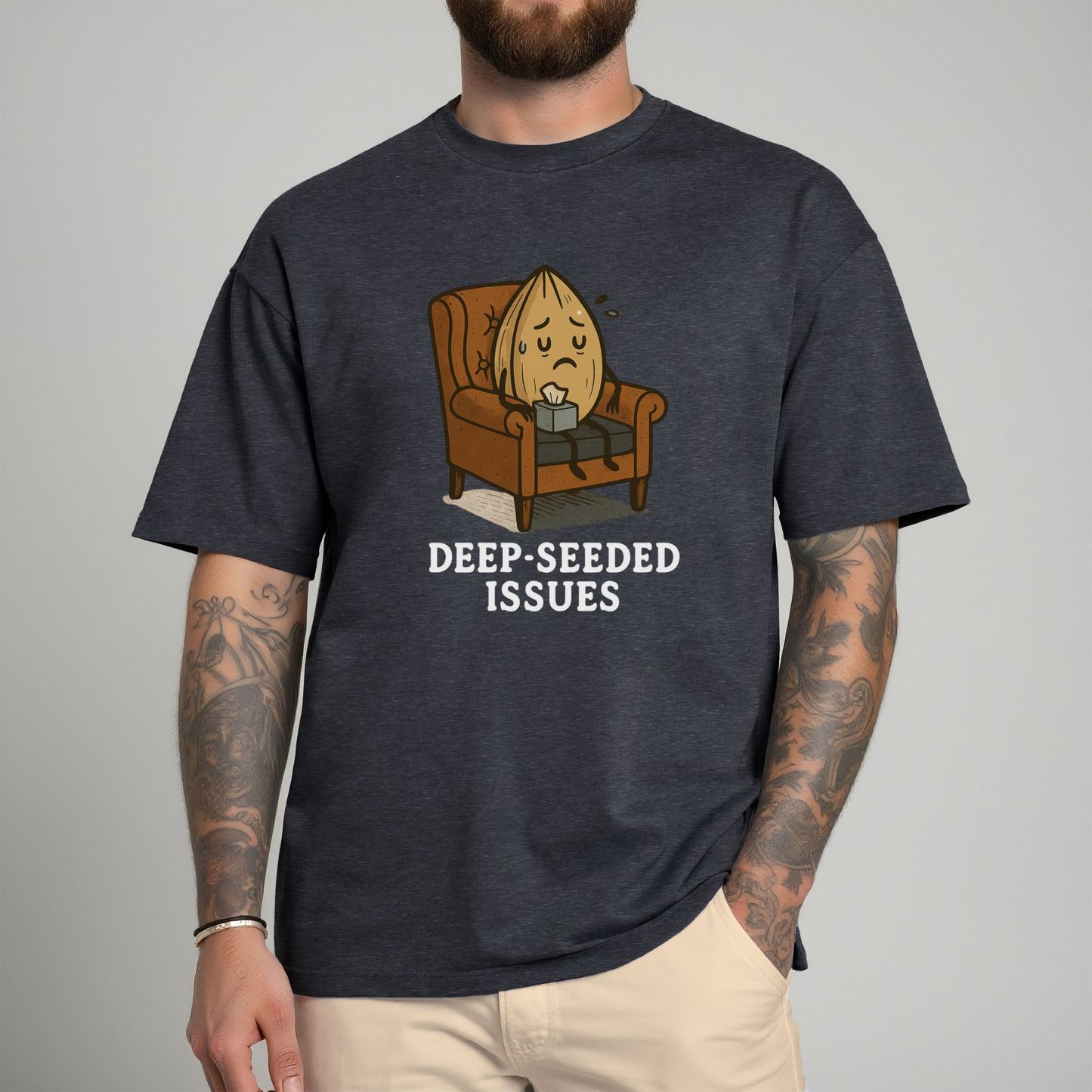 Deep-Seeded Issues Funny Pun T-Shirt | Bella + Canvas 3001 Unisex Graphic Tee | Lost in Translation Humor Gift