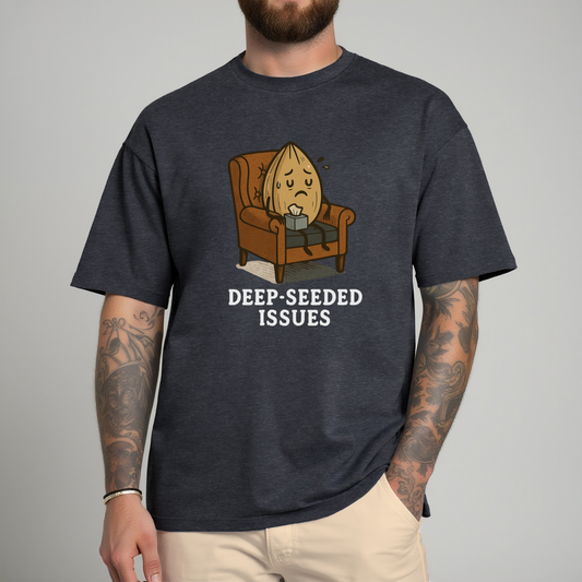 Deep-Seeded Issues Funny Pun T-Shirt | Bella + Canvas 3001 Unisex Graphic Tee | Lost in Translation Humor Gift